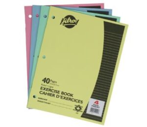 Hilroy Exercise Book - 3 Hole No Coil 8mm  Ruled - 40 Pages   27.6 x 21.3cm