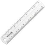 Clear Plastic 15cm/6" Ruler  - cm & inch markings