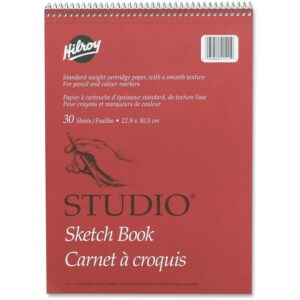 Studio Sketch Book, Top Coil - 30 Pages  9"x 12"