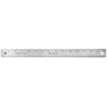 Stainless Steel, Cork Back 12"/30 cm Ruler