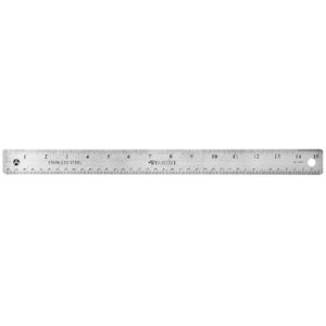 Stainless Steel, Cork Back 12"/30 cm Ruler