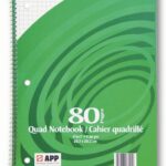 Coil Exercise Book - 80 Page - Quad Ruled 4 -1"  10"x 8"