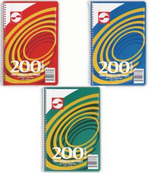 Coil Exercise Book - 200 Page - 7mm Ruled  10"x 8"