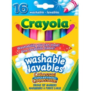 16 Crayola Washable Broad Tip Markers - Colossal Colors