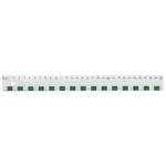 White Plastic Primary 30 cm Ruler, cm markings only