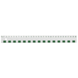 White Plastic Primary 30 cm Ruler, cm markings only
