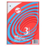 Coil Exercise Book - 108 Page - 7mm Ruled - 3 Subject  10"x 8"