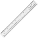 Clear Plastic 12"/30cm Ruler - cm & inch markings