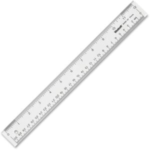 Clear Plastic 12"/30cm Ruler - cm & inch markings
