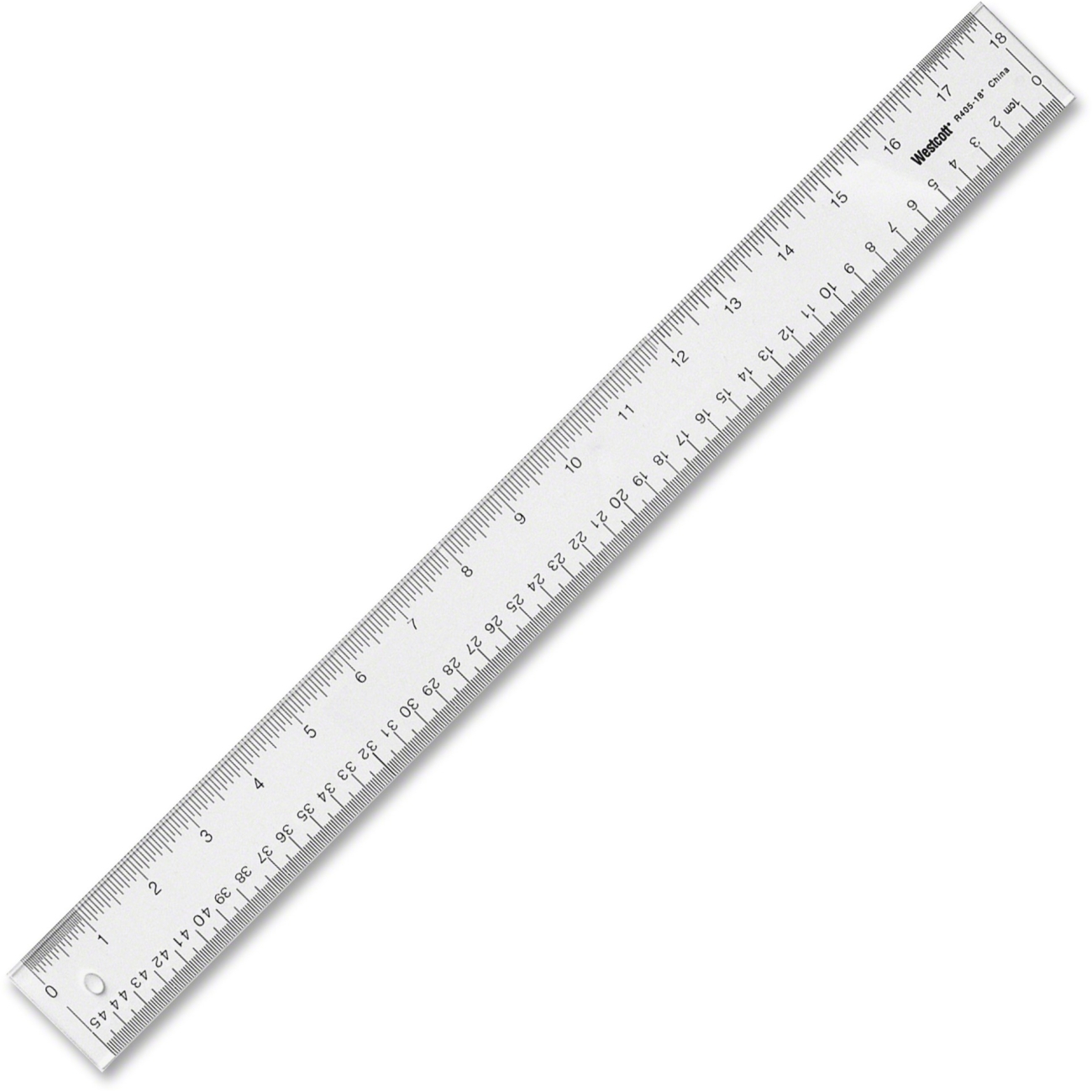 30cm Clear Ruler by First Stat - School Office Rule Inches Cm for