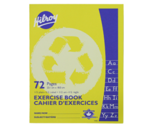 Hilroy 15150R - 1/2 Plain, 1/2 8mm Ruled - 72 Page Scribbler 9"x 7"