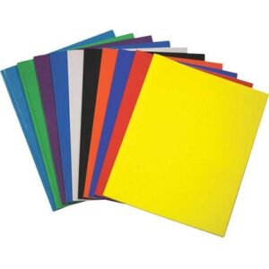 Hilroy Glossy Twin Pocket Portfolio w/ Tangs - Asstd Colors